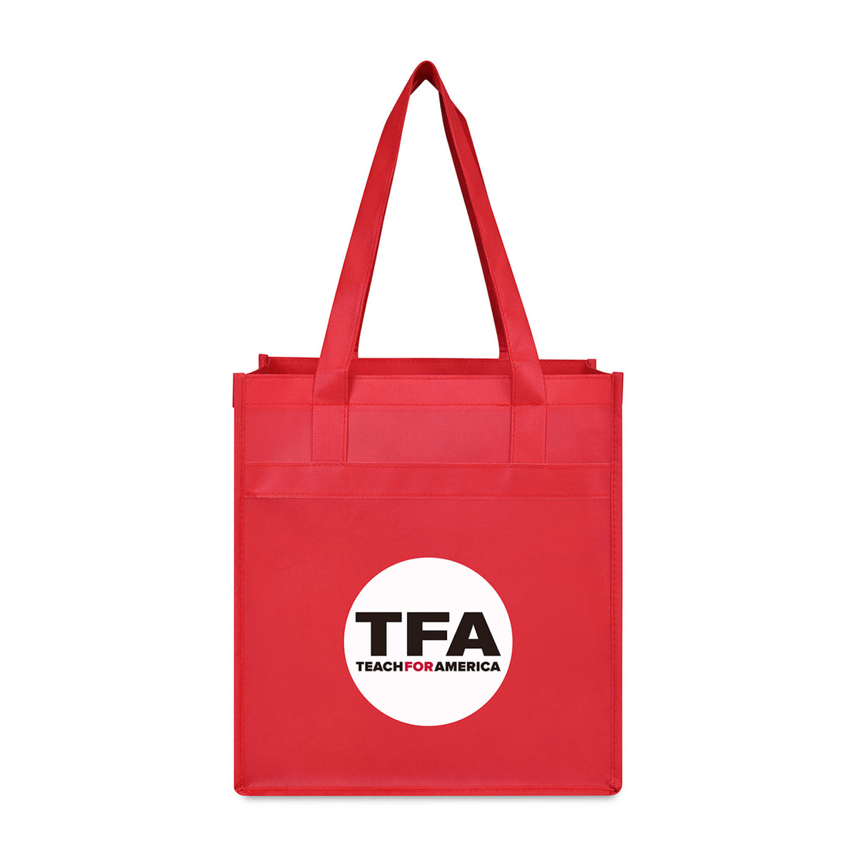 Arlo Deluxe Shopping Bag in Recycled Non-Woven Transfer - Red - View 1