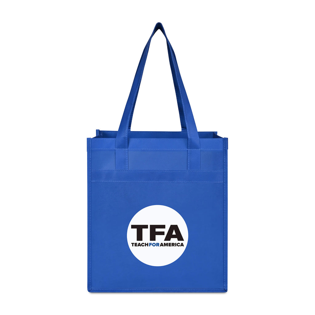 Arlo Deluxe Shopping Bag in Recycled Non-Woven Transfer - Royal Blue - View 1