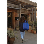 Arlo Deluxe Shopping Bag in Recycled Non-Woven Transfer - Royal Blue - View 5