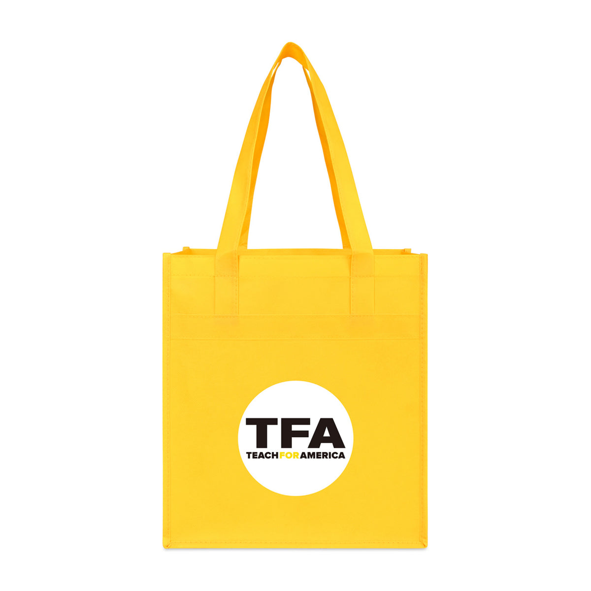 Arlo Deluxe Shopping Bag in Recycled Non-Woven Transfer - Yellow - View 1