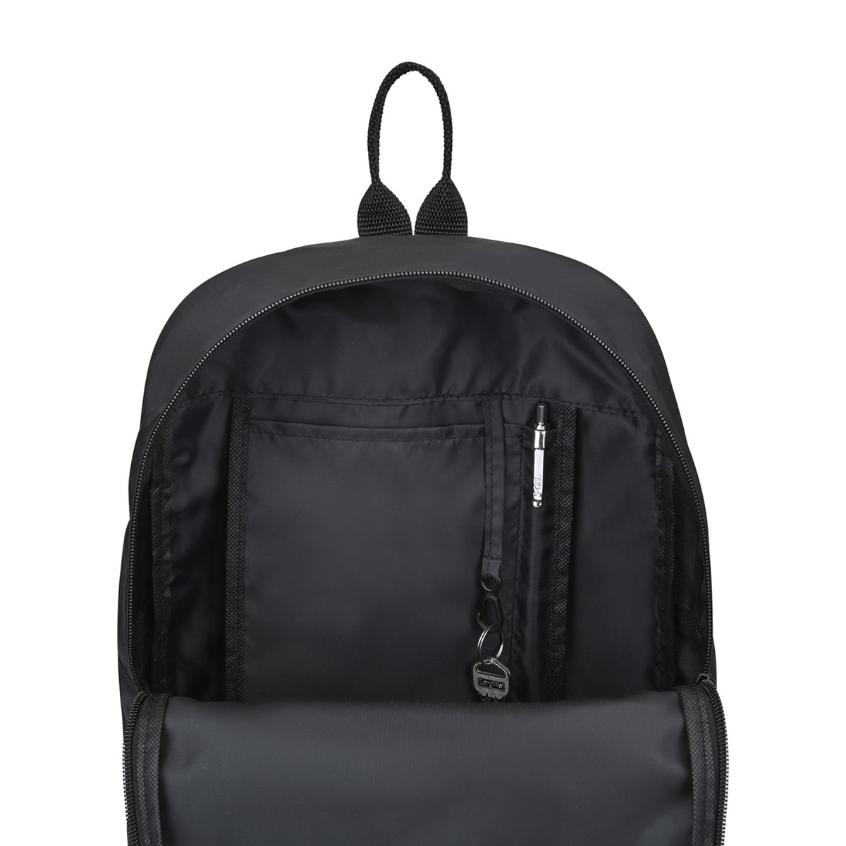Arlo Recycled Backpack with Key Leash Transfer - Black - View 3