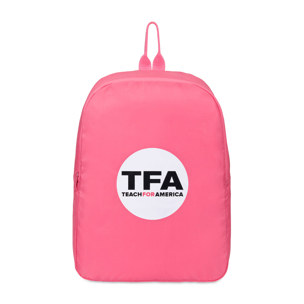 Arlo Recycled Backpack with Key Leash Transfer - Pink - View 1