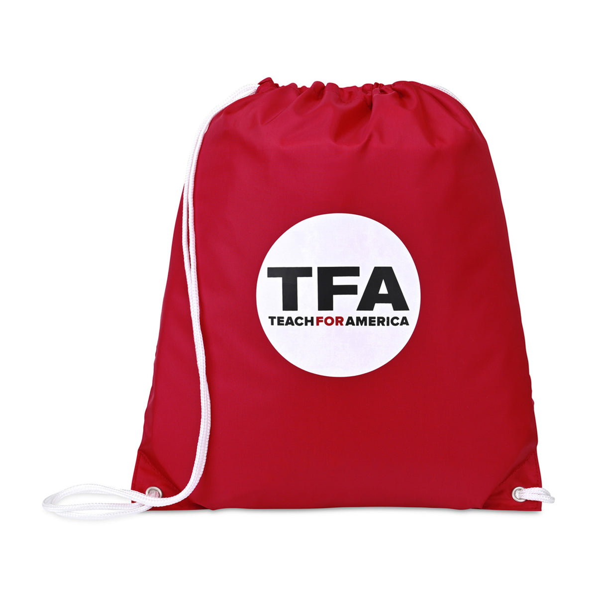 Arlo Recycled Drawstring Backpack Embroidery - Red - View 2