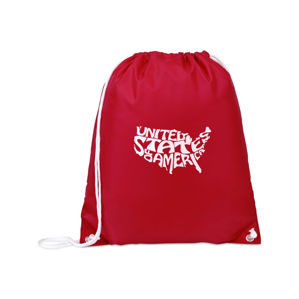 Arlo Recycled Drawstring Backpack - Red - View 1