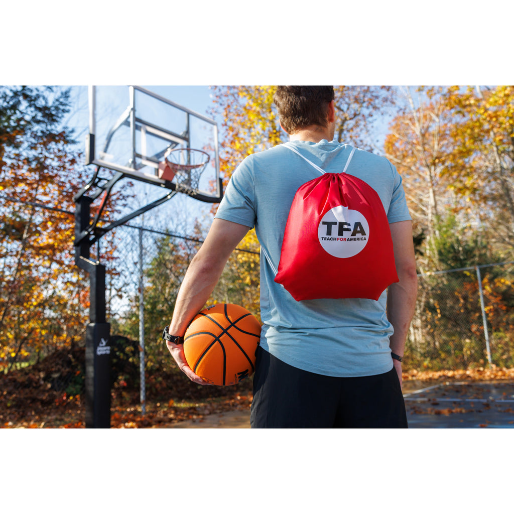 Arlo Recycled Drawstring Backpack - Red - View 6