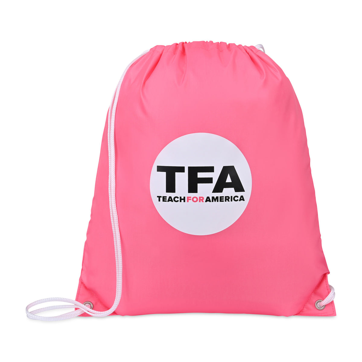 Arlo Recycled Drawstring Backpack Transfer - Pink - View 1