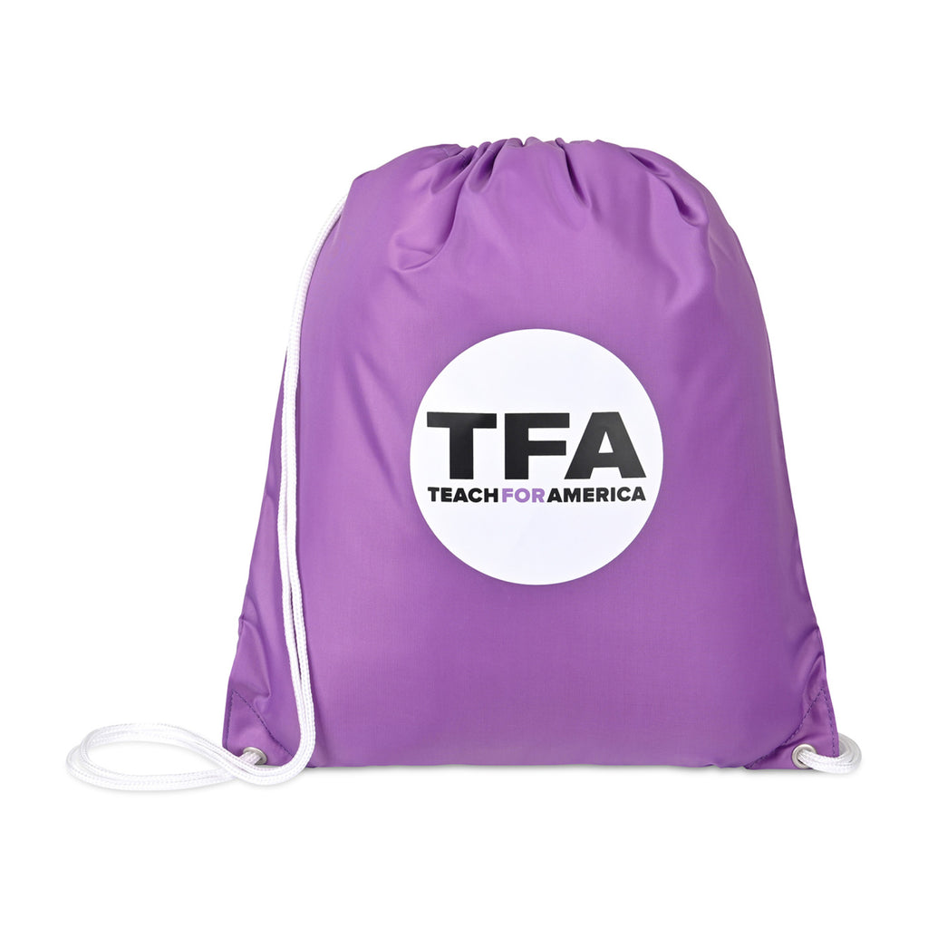 Arlo Recycled Drawstring Backpack Transfer - Purple - View 1