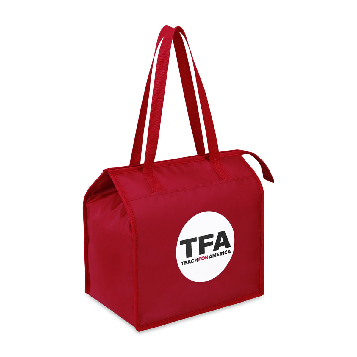 Arlo Recycled Insulated Grocery Tote - Red - View 3