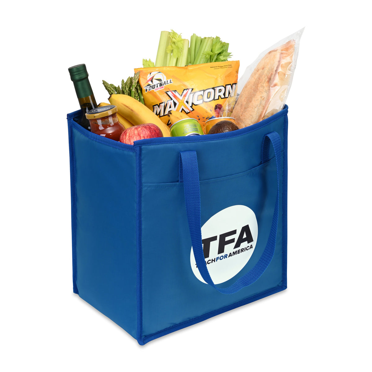 Arlo Recycled Insulated Grocery Tote - Royal Blue - View 4