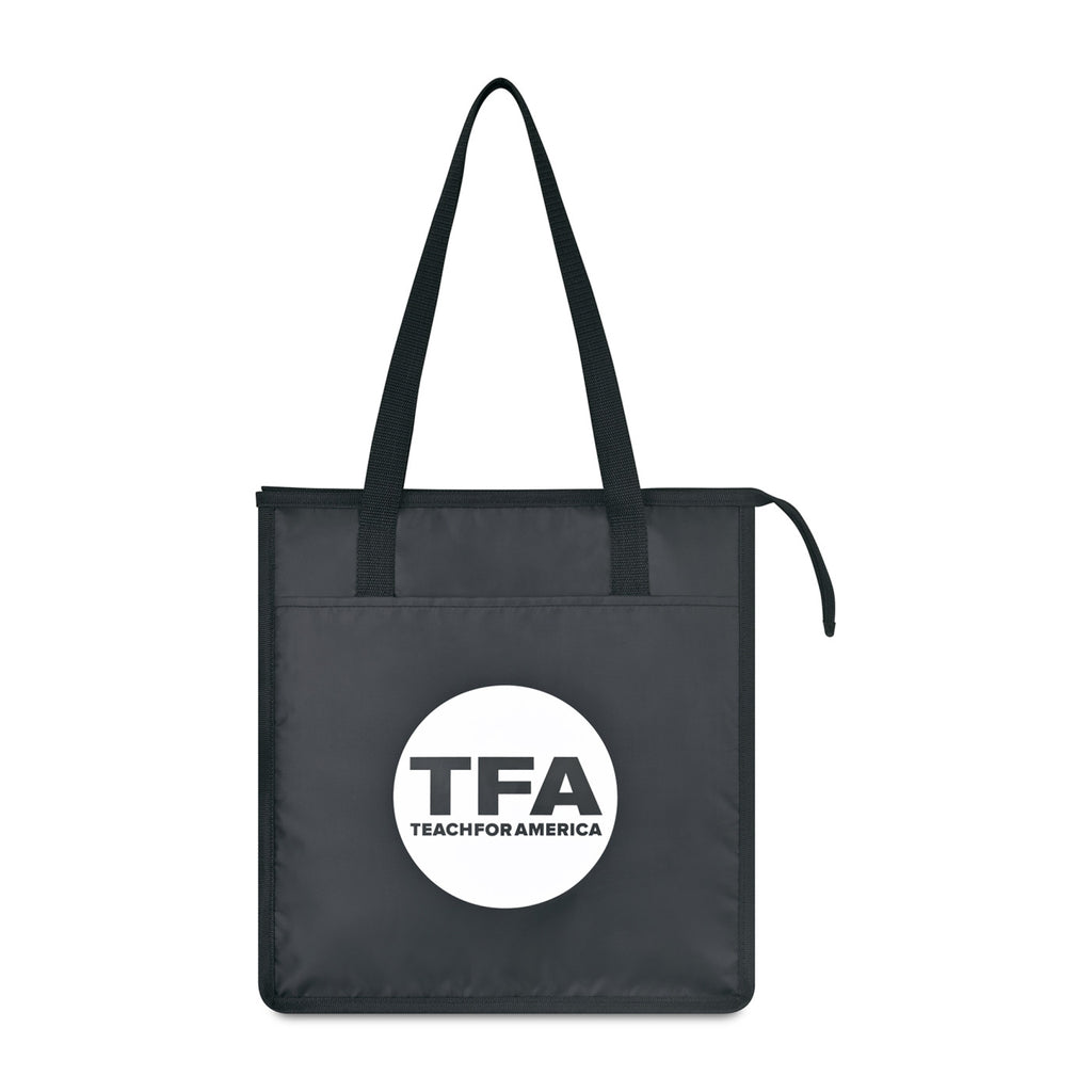 Arlo Recycled Insulated Grocery Tote Transfer - Black - View 1