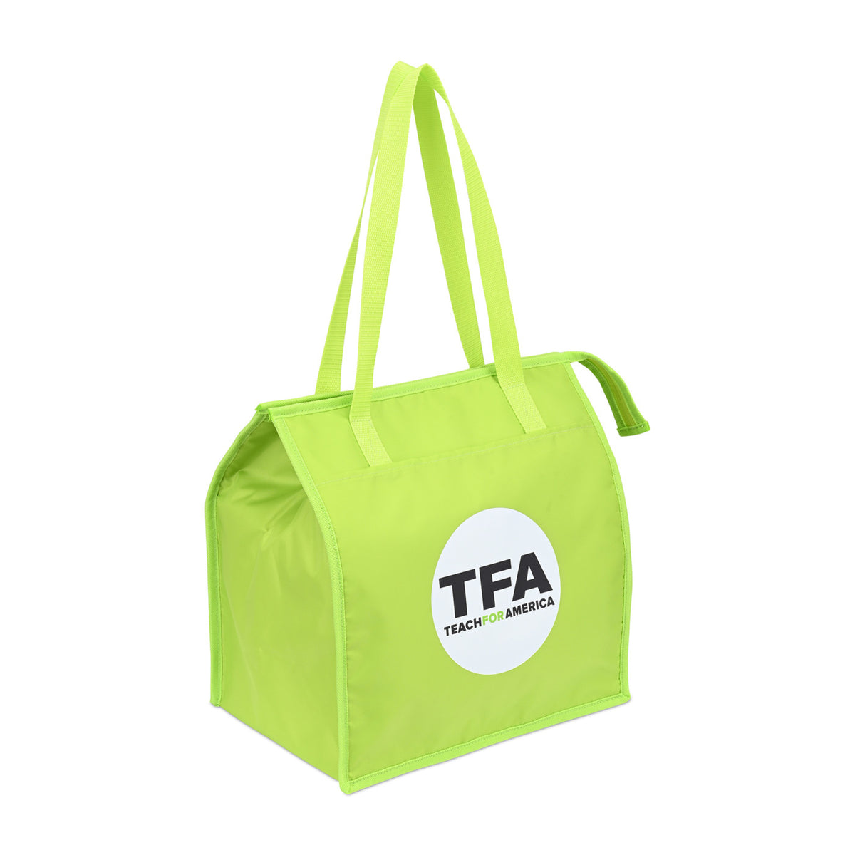 Arlo Recycled Insulated Grocery Tote Transfer - Lime Green - View 2