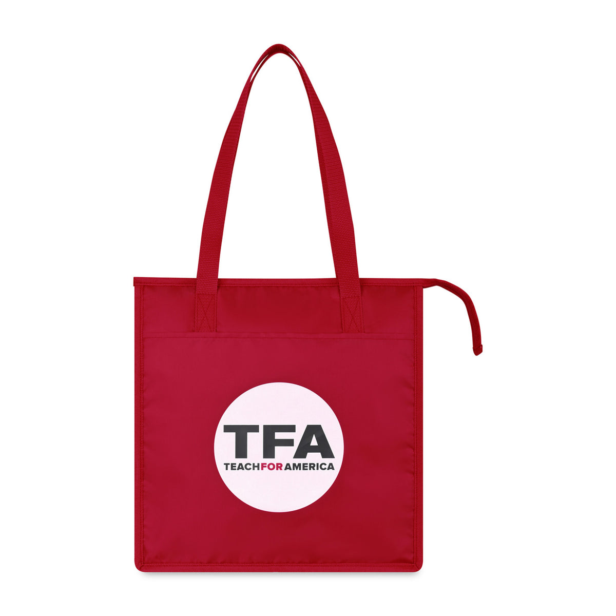 Arlo Recycled Insulated Grocery Tote Transfer - Red - View 1