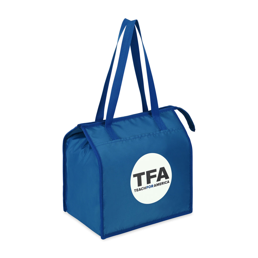 Arlo Recycled Insulated Grocery Tote Transfer - Royal Blue - View 2