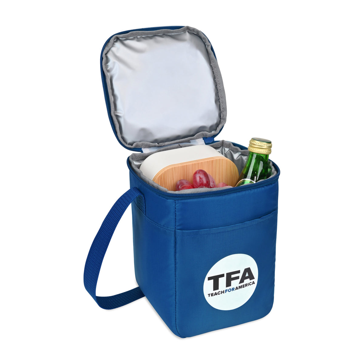Arlo Recycled Lunch Cooler for 6 Cans Transfer - Royal Blue - View 2