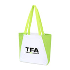 Arlo Recycled Tote Bag with Pen Loop Embroidery - Lime Green - View 3