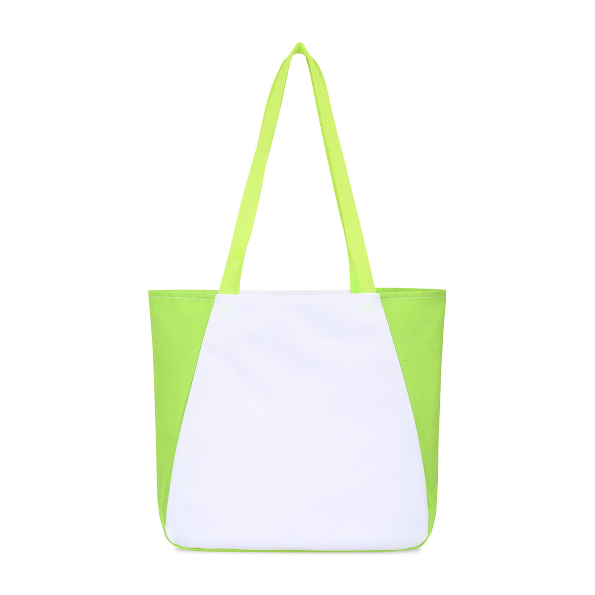 Arlo Recycled Tote Bag with Pen Loop Embroidery - Lime Green - View 4