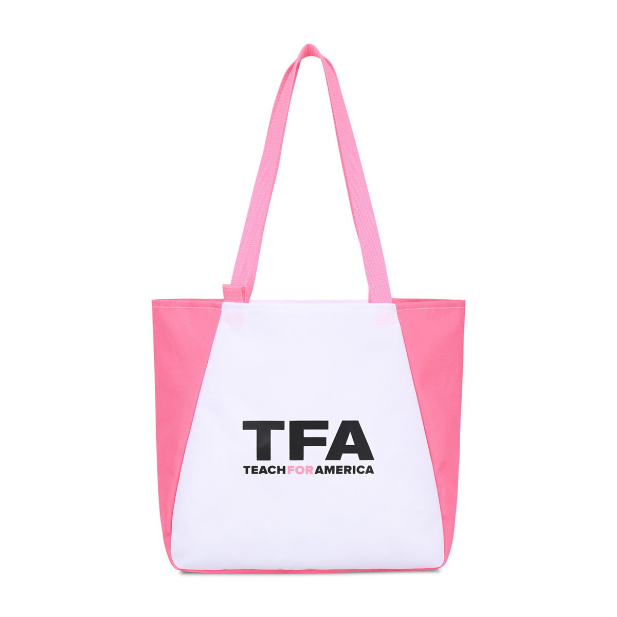 Arlo Recycled Tote Bag with Pen Loop Embroidery - Pink - View 2