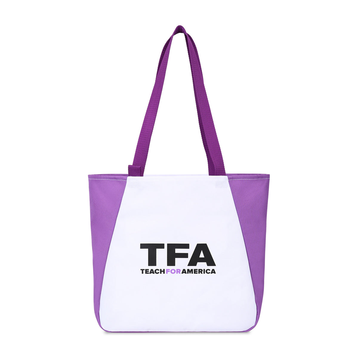Arlo Recycled Tote Bag with Pen Loop Embroidery - Purple - View 2
