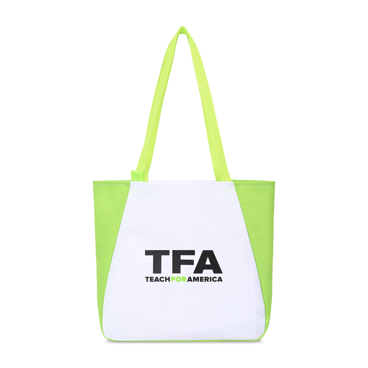 Arlo Recycled Tote Bag with Pen Loop - Lime Green - View 2