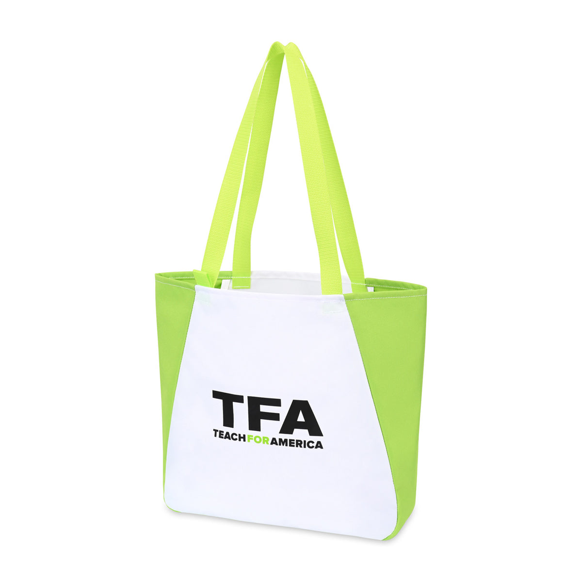 Arlo Recycled Tote Bag with Pen Loop - Lime Green - View 3