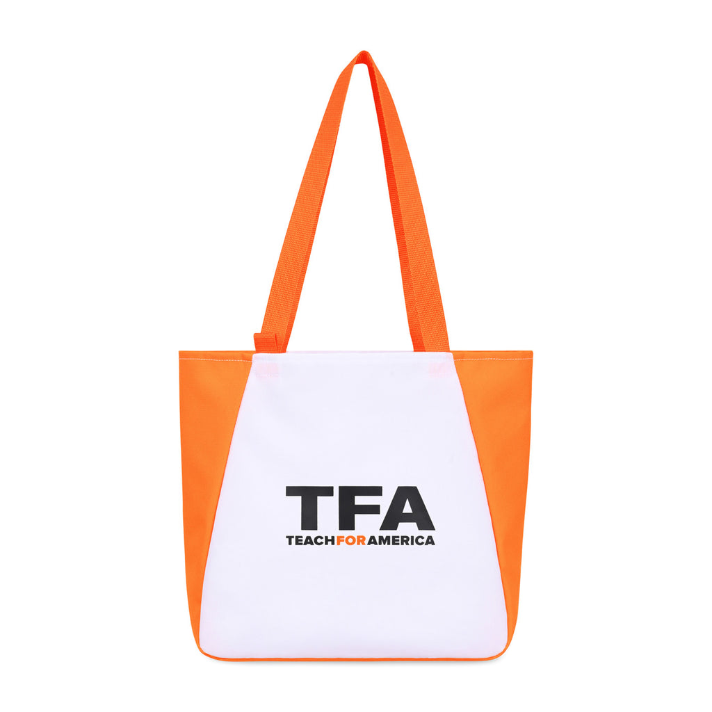 Arlo Recycled Tote Bag with Pen Loop - Orange - View 2