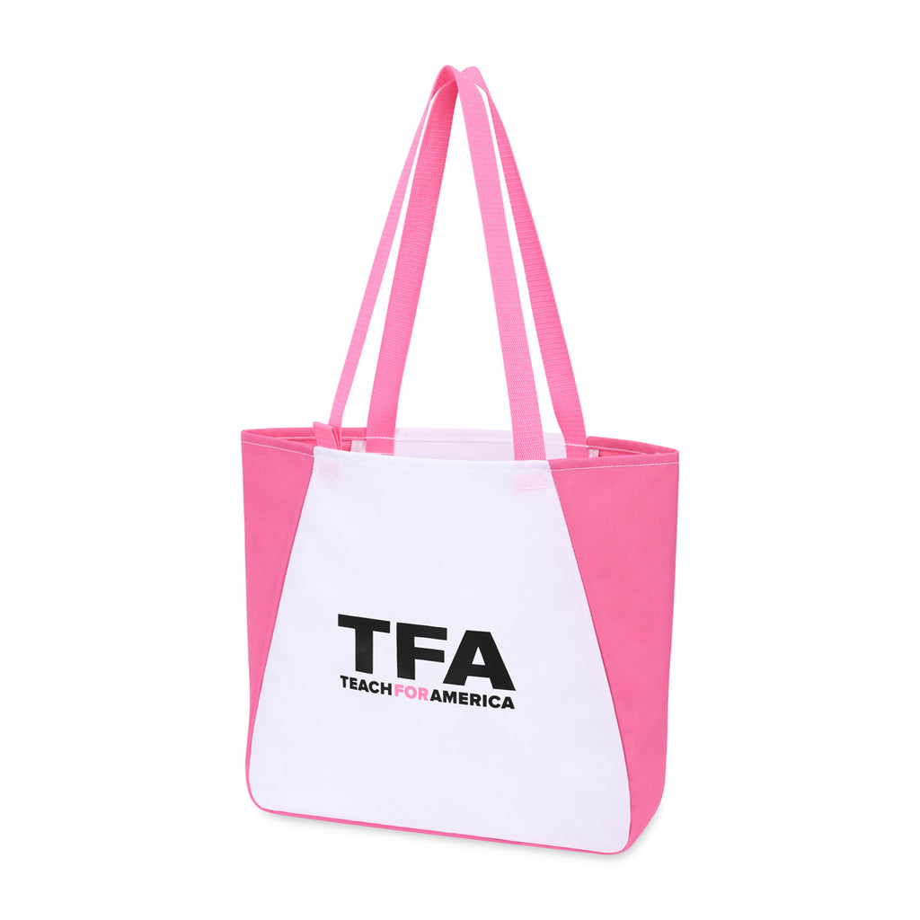 Arlo Recycled Tote Bag with Pen Loop - Pink - View 3