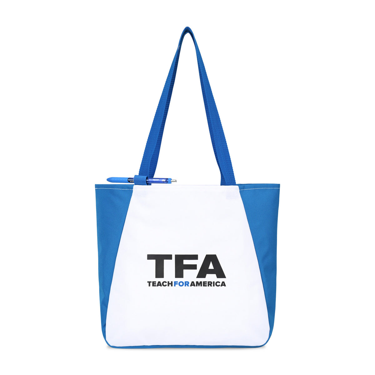 Arlo Recycled Tote Bag with Pen Loop - Royal Blue - View 1