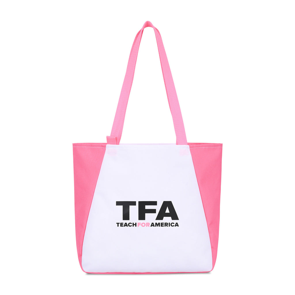 Arlo Recycled Tote Bag with Pen Loop Transfer - Pink - View 2