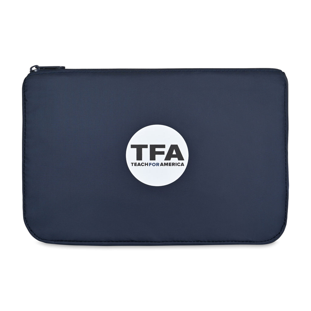 Arlo Recycled Zip Pouch - Navy - View 1