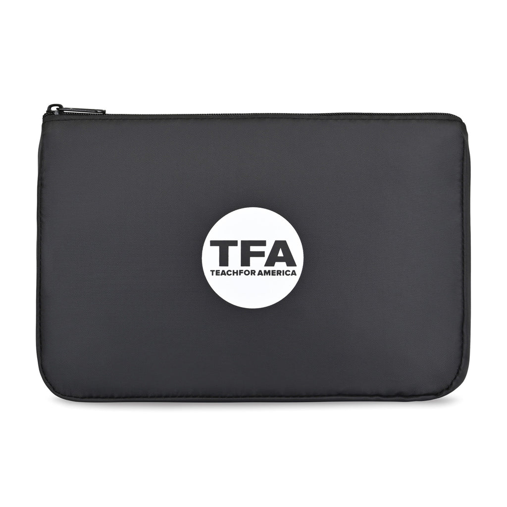 Arlo Recycled Zip Pouch Transfer - Black - View 1