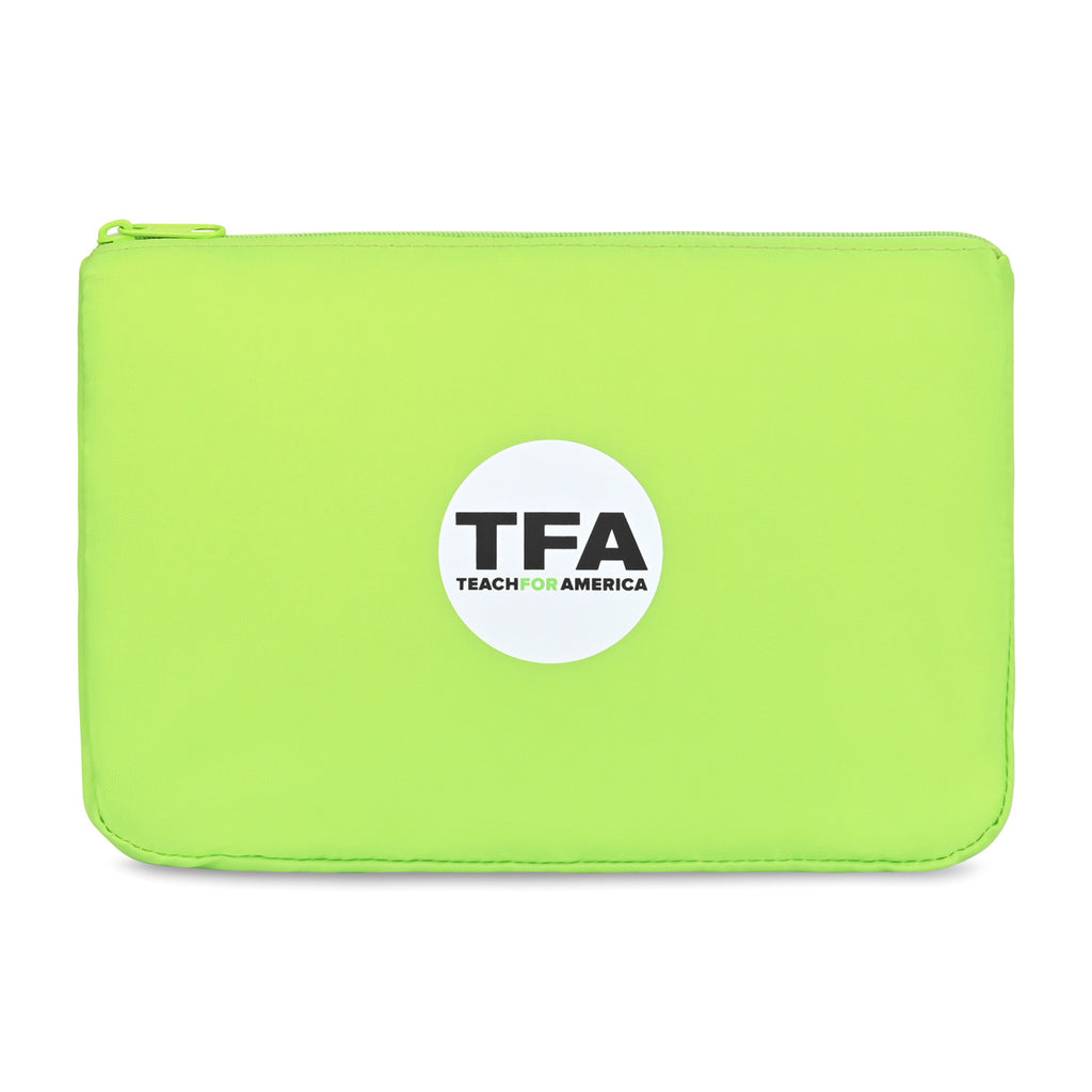 Arlo Recycled Zip Pouch Transfer - Lime Green - View 1