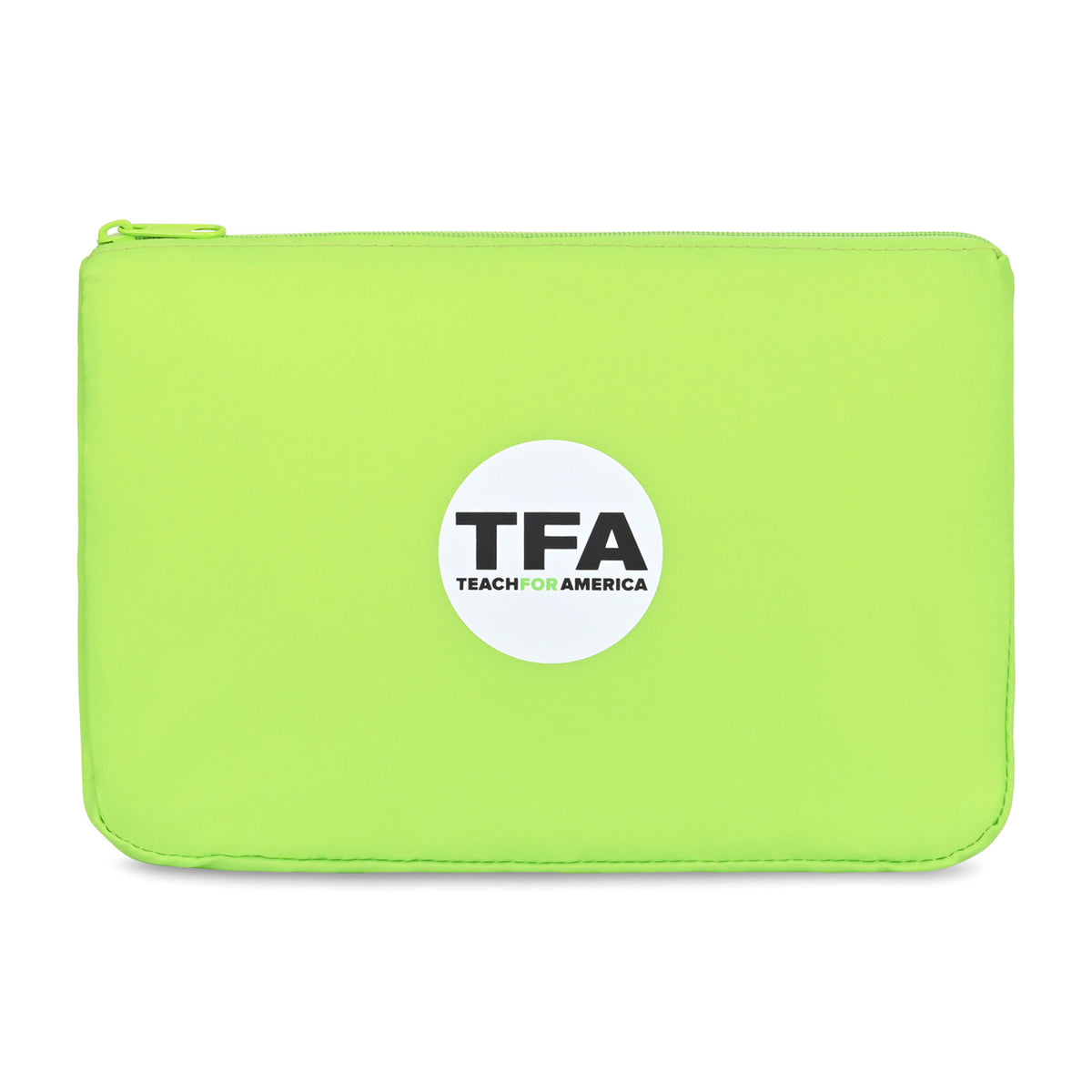 Arlo Recycled Zip Pouch Transfer - Lime Green - View 1