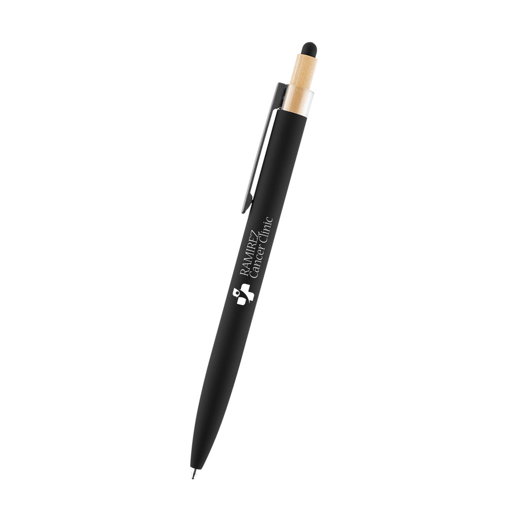 Arlo Stylus Pen in Recycled Aluminum - Black - Silk Screen