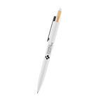 Arlo Stylus Pen in Recycled Aluminum - White - Silk Screen