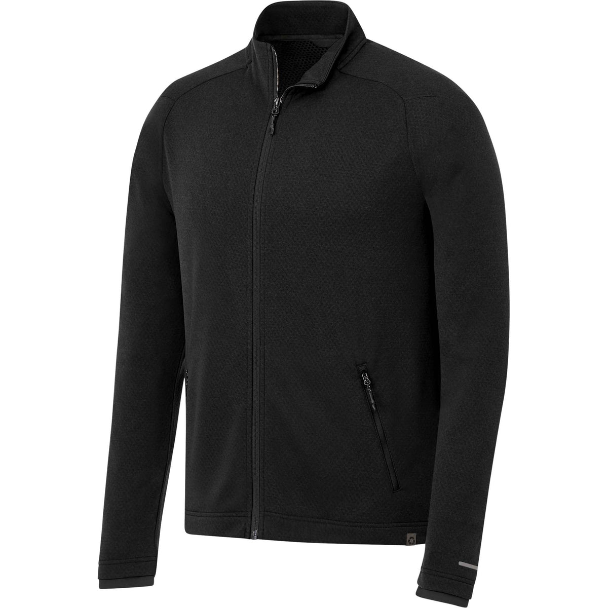 Asgard Eco Knit Full Zip Jacket for Men Debossing - Black - Right Angle
