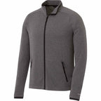 Asgard Eco Knit Full Zip Jacket for Men Debossing - Heather Dark Charcoal - Right Angle