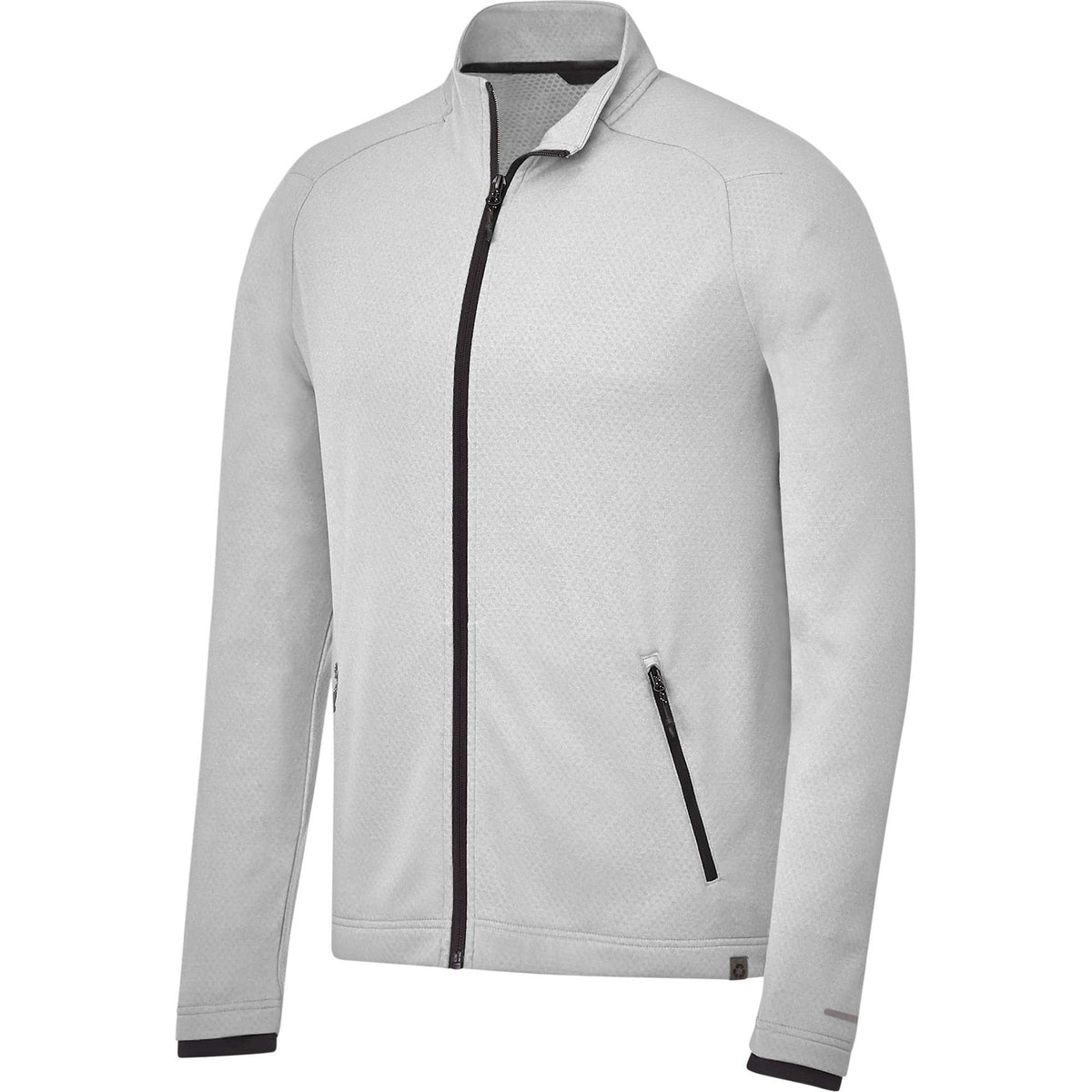 Asgard Eco Knit Full Zip Jacket for Men Debossing - Silver Heather - Right Angle
