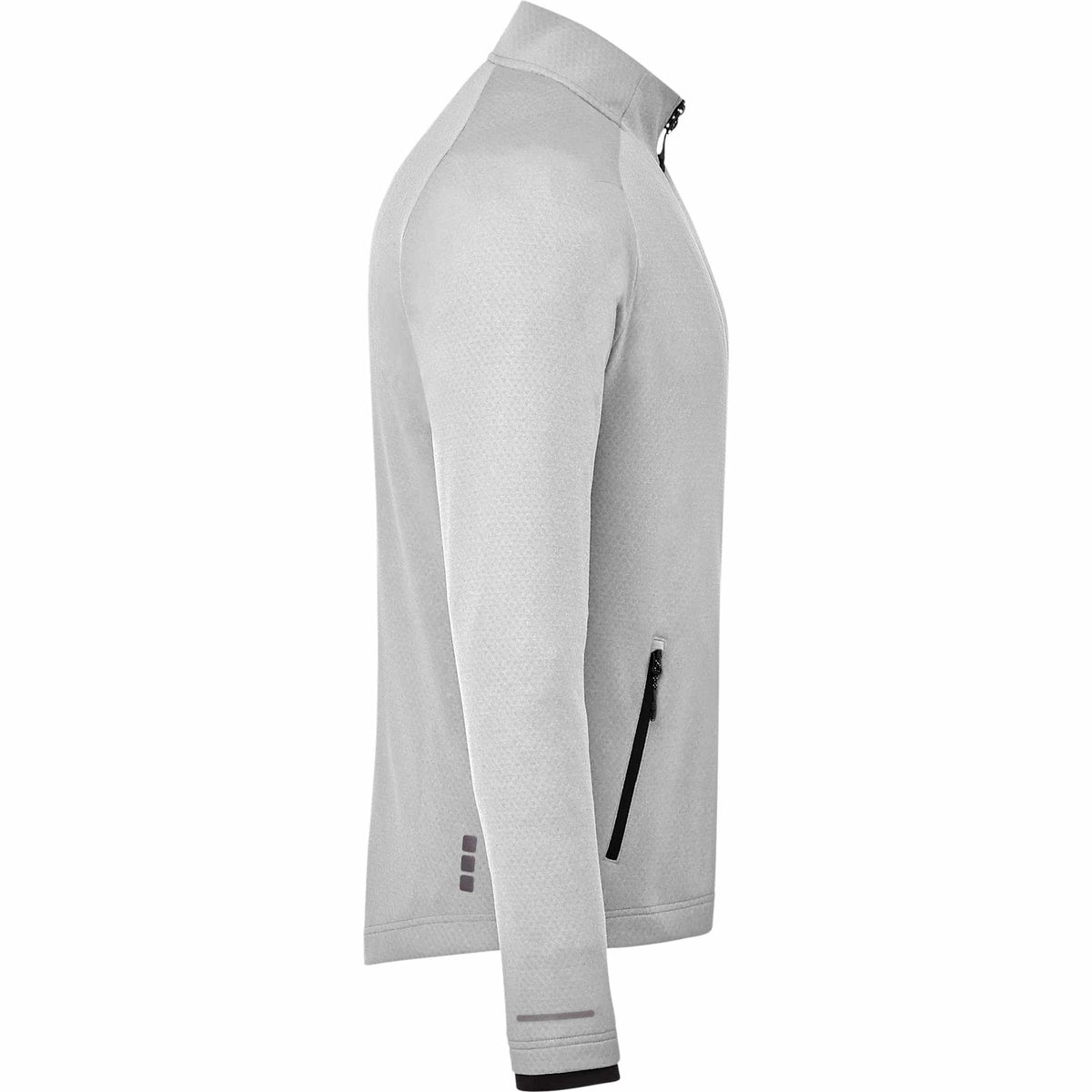 Asgard Eco Knit Full Zip Jacket for Men Debossing - Silver Heather - Right Side