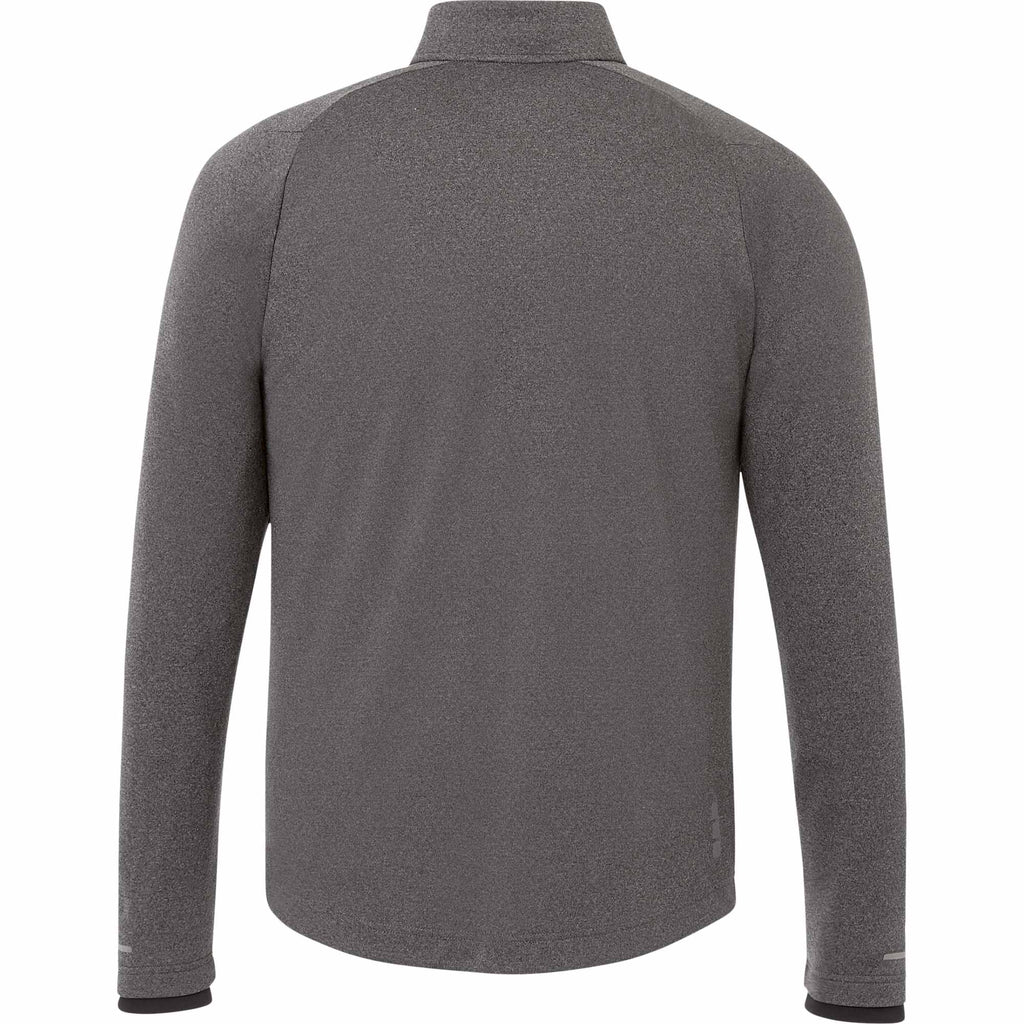 Asgard Eco Knit Full Zip Jacket for Men Embroidery - Heather Dark Charcoal - Back