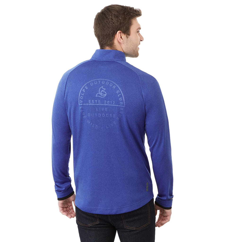 Asgard Eco Knit Full Zip Jacket for Men Transfer - New Royal Heather - Back On Model