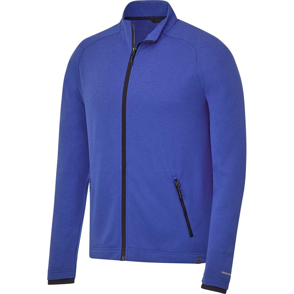 Asgard Eco Knit Full Zip Jacket for Men Transfer - New Royal Heather - Right Angle