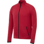 Asgard Eco Knit Full Zip Jacket for Men Transfer - Team Red Heather - Right Angle