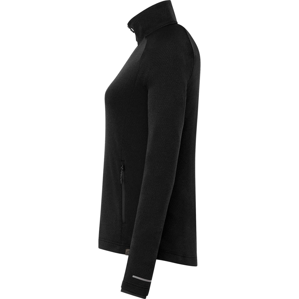 Asgard Eco Knit Full Zip Jacket for Women Laser Engraving - Black - Left Side