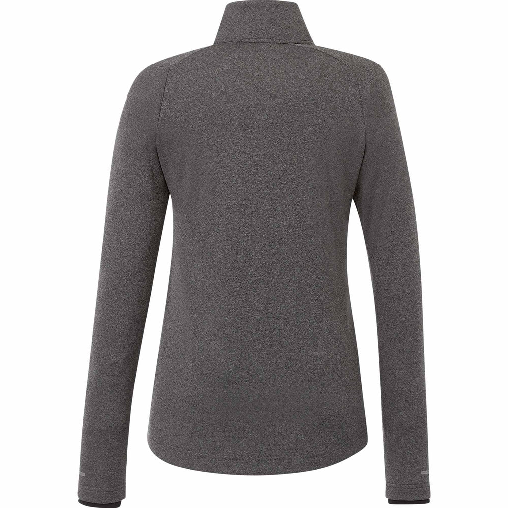 Asgard Eco Knit Full Zip Jacket for Women Laser Engraving - Heather Dark Charcoal - Back