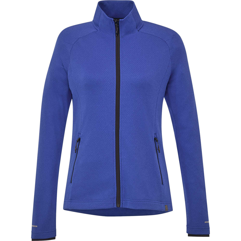 Asgard Eco Knit Full Zip Jacket for Women Laser Engraving - New Royal Heather - Front