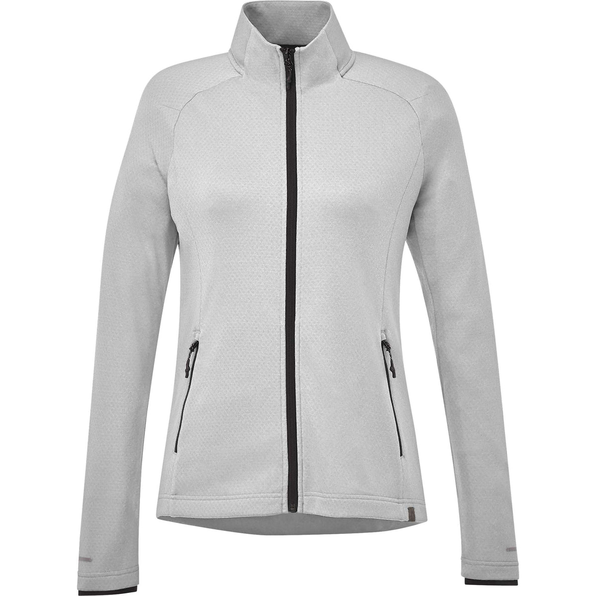 Asgard Eco Knit Full Zip Jacket for Women Laser Engraving - Silver Heather - Front