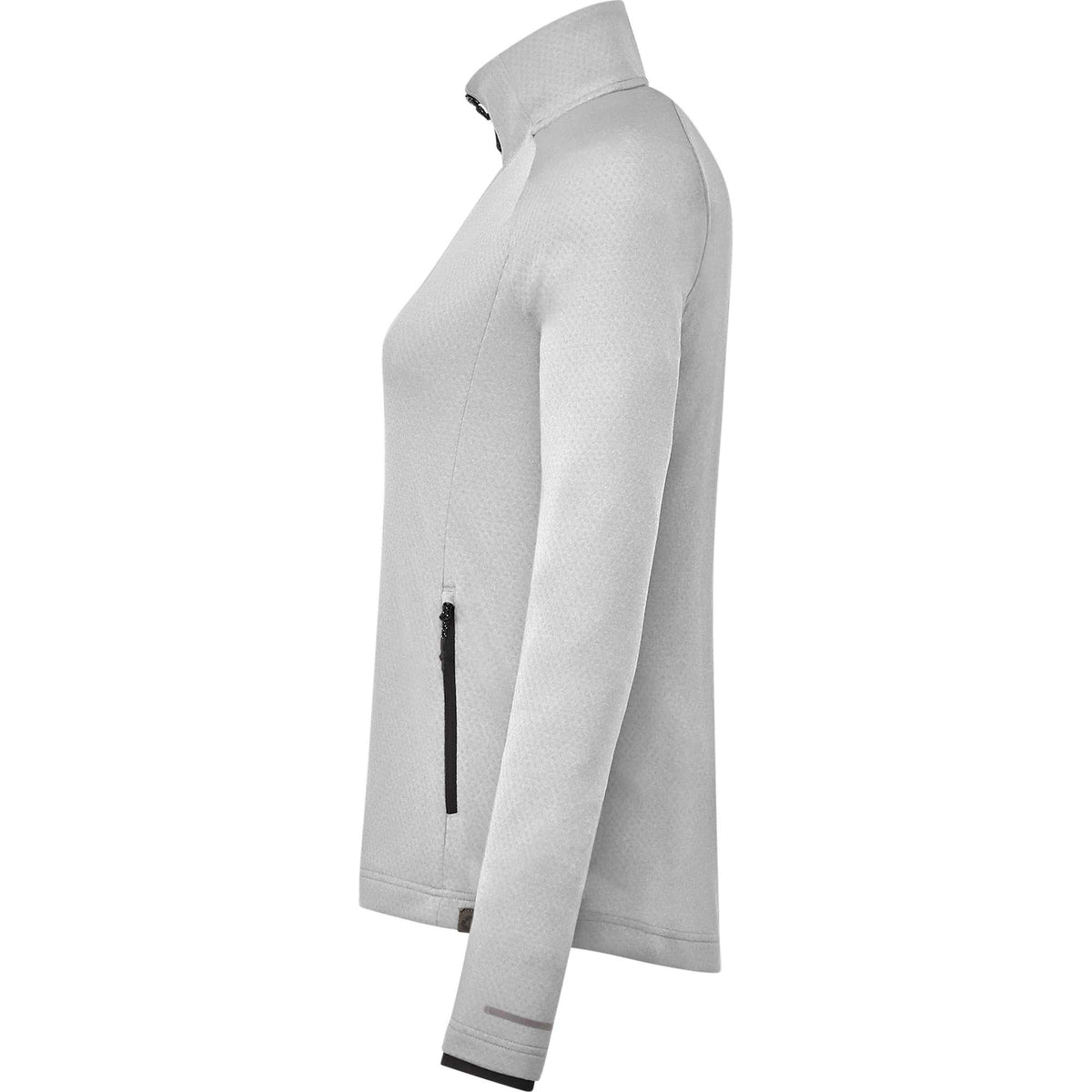 Asgard Eco Knit Full Zip Jacket for Women Laser Engraving - Silver Heather - Left Side