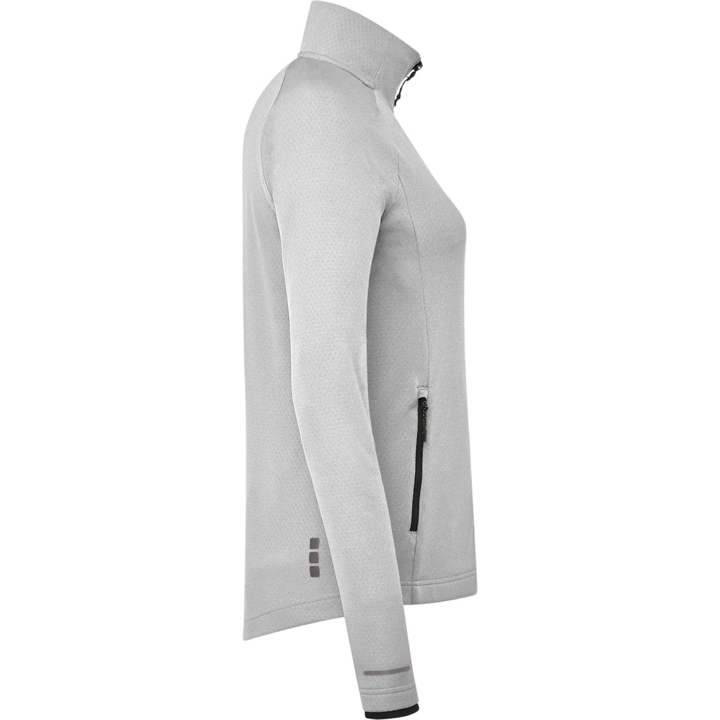 Asgard Eco Knit Full Zip Jacket for Women Laser Engraving - Silver Heather - Right Side