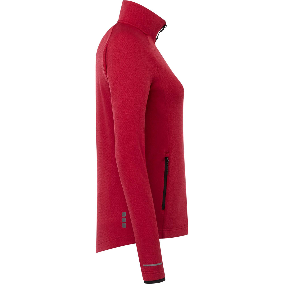 Asgard Eco Knit Full Zip Jacket for Women Laser Engraving - Team Red Heather - Right Side