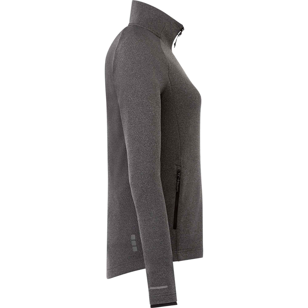 Asgard Eco Knit Full Zip Jacket for Women Transfer - Heather Dark Charcoal - Right Side